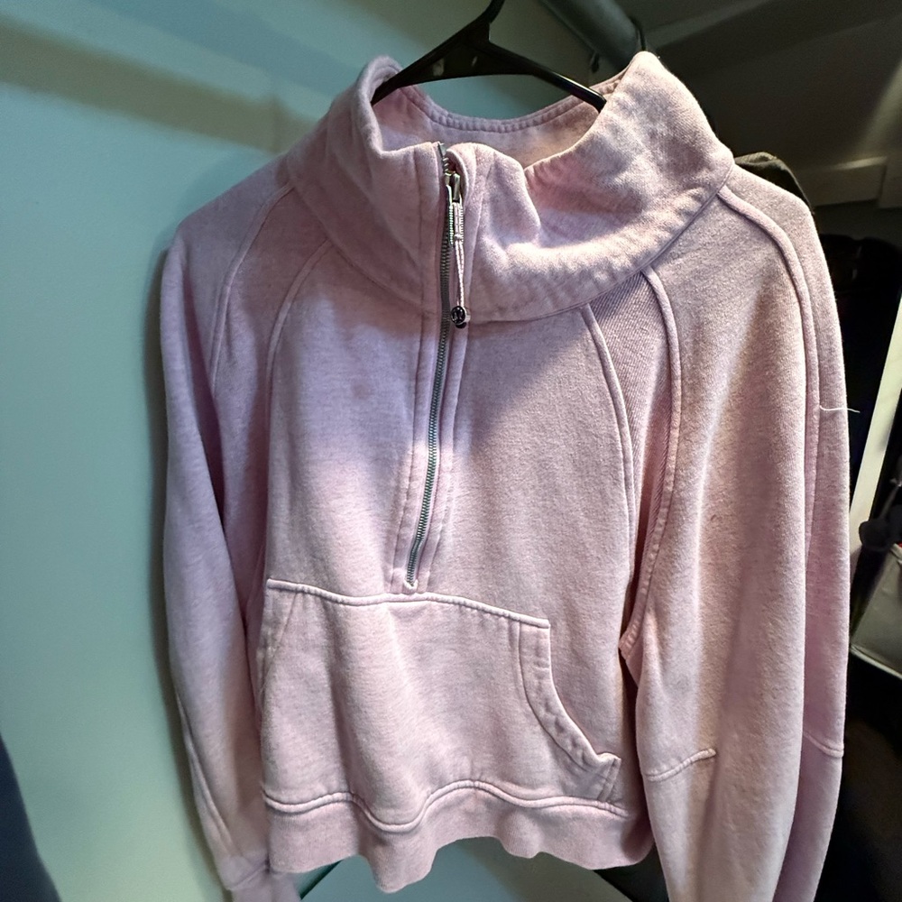 lululemon athletica Light Pink Half-Zip Sweatshirt